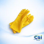 Strong Yellow Rubber Gloves – 2 Pair Value Pack